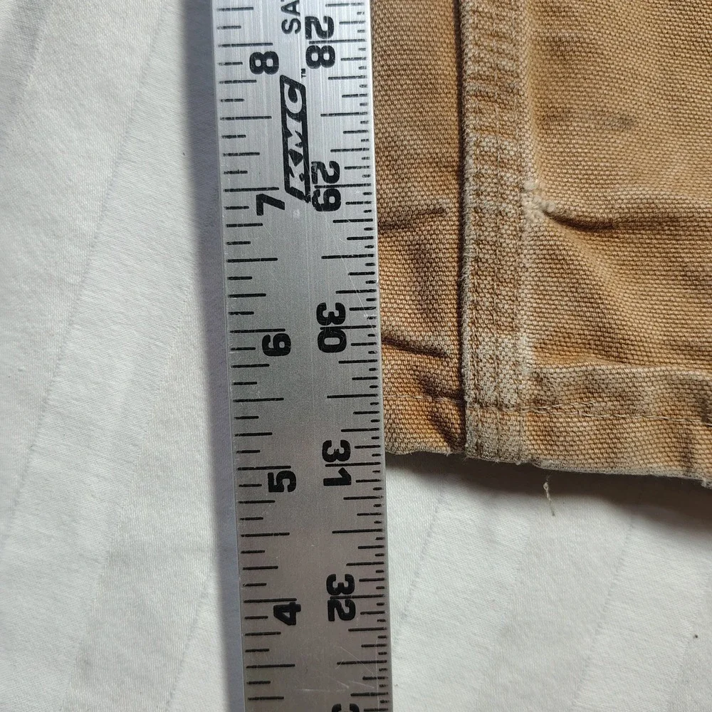 Carhartt B01-BRN Mens 34x32 Brown Duck Canvas Double Knee Work Pants Made in USA
